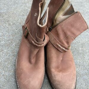 Brown Leather Ankle Boots